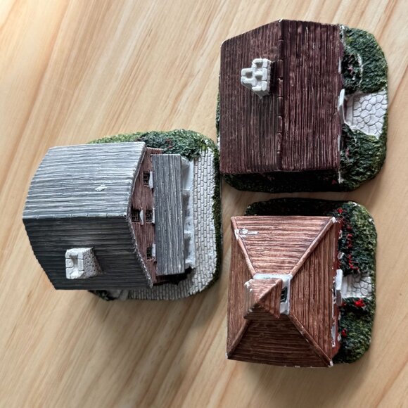 Set Of 3 American Dream Homes 1987 Posible Dreams LLC Miniature Houses - Picture 14 of 14